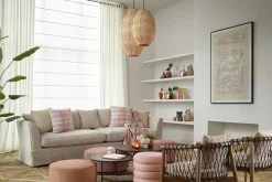 Online Flamant Aimee, Hanglamp, Raffia En Ijzer, L