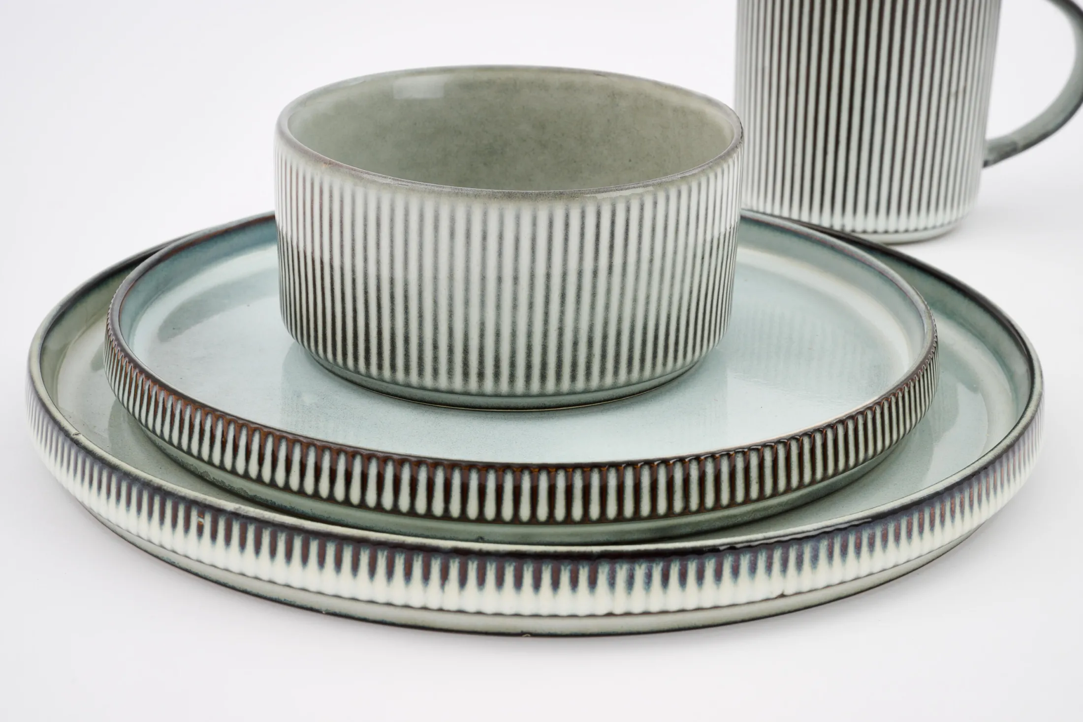 Sale Flamant Architecto, Bord, Keramiek, Grijs, 25,5Cm