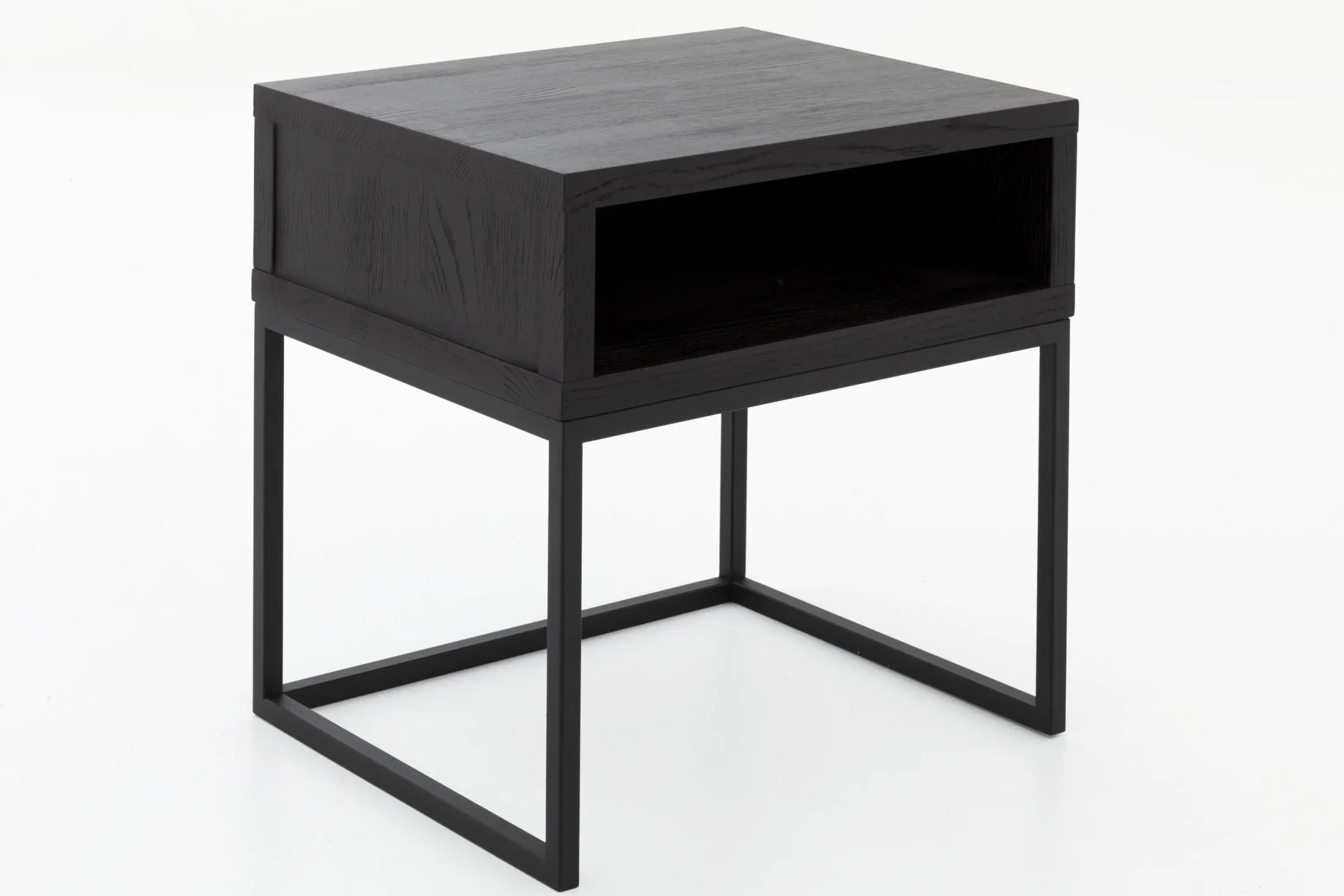 Clearance Flamant Armand, Bijzettafel, Zwart Eiken En Metaal