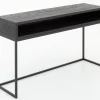 Clearance Flamant Armand, Consoletafel, Zwart Eiken En Metaal