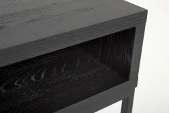 Clearance Flamant Armand, Consoletafel, Zwart Eiken En Metaal