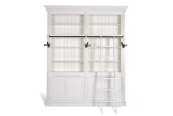 Online Flamant Balmore, Boekenkast, Wit, 2-Delig, Met Ladder