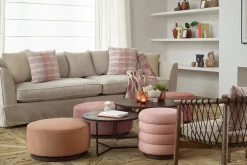 Flamant Beatrice, Poef, Rond, Roze