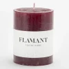 New Flamant Beth, Kaars, Kleur Balmoral Rood, 7X9Cm