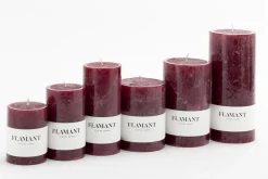 Flamant Beth, Kaars, Kleur Balmoral Rood, 9X15Cm