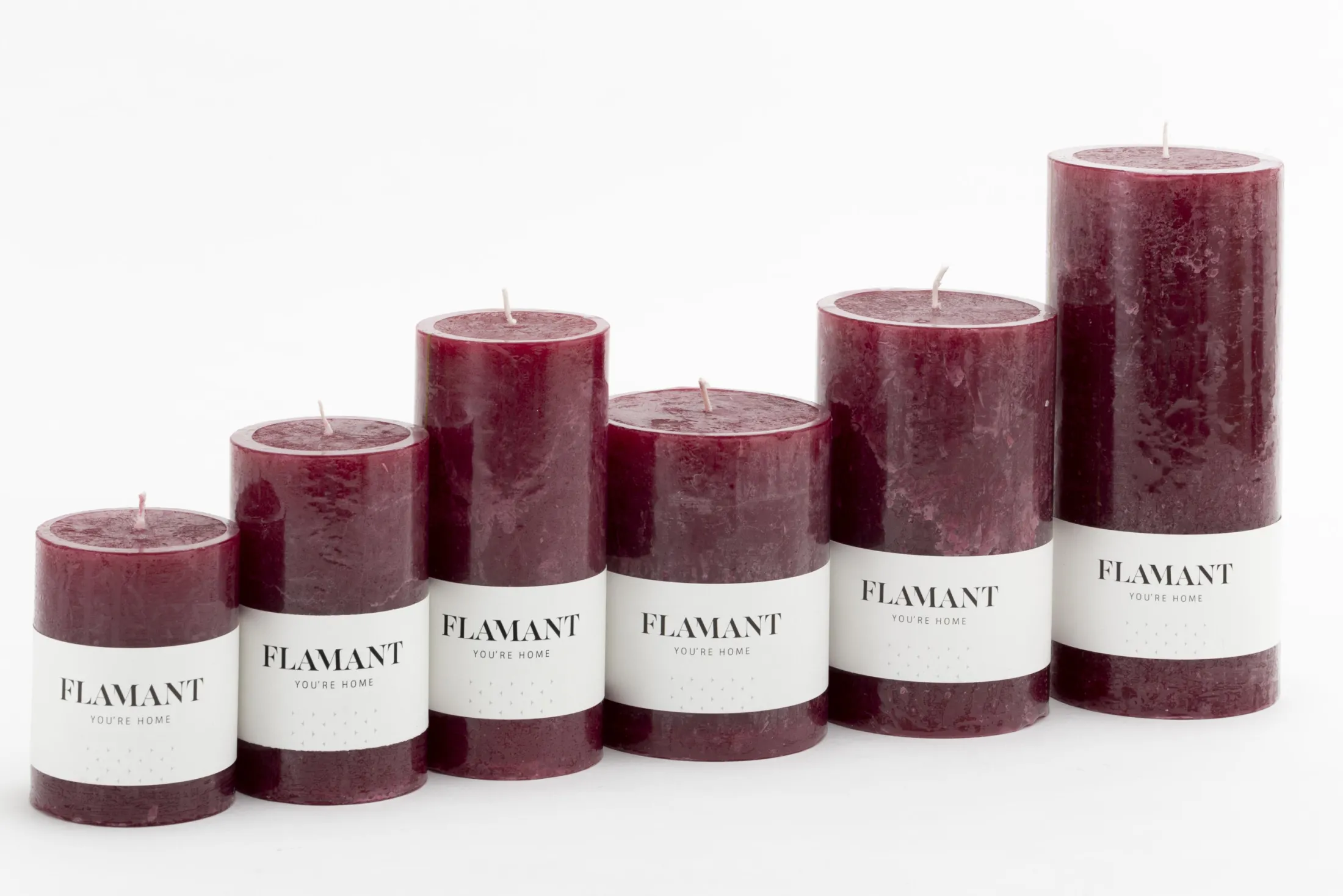 Flamant Beth, Kaars, Kleur Balmoral Rood, 9X15Cm