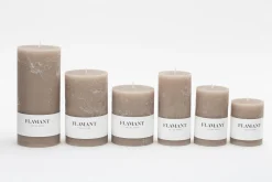 Online Flamant Beth, Kaars, Kleur Taupe, 9X20Cm