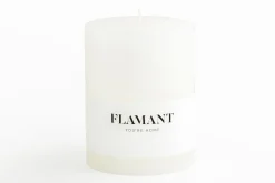 Clearance Flamant Beth, Kaars, Kleur Wit, 9X11,5Cm