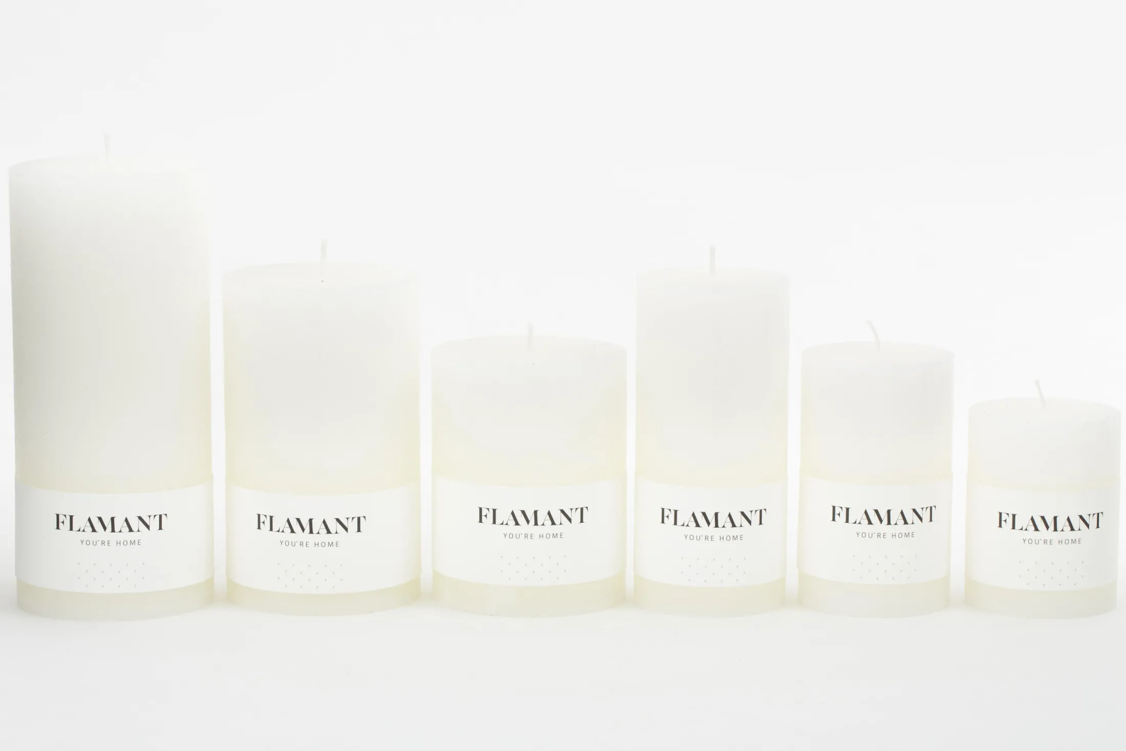 Clearance Flamant Beth, Kaars, Kleur Wit, 9X11,5Cm
