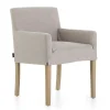 Hot Flamant Billy, Fauteuil, Berken, Gebroken Wit Linnen