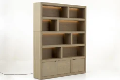 Online Flamant Bjorn, Boekenkast, Verweerd Eiken, Met Dimbare Led-Verlichting