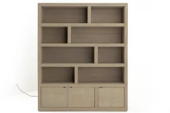 Online Flamant Bjorn, Boekenkast, Verweerd Eiken, Met Dimbare Led-Verlichting