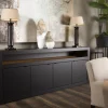 Sale Flamant Bjorn, Dressoir, Zwart, 4 Deurs, Met Dimbare Led-Verlichting