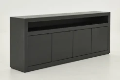 Sale Flamant Bjorn, Dressoir, Zwart, 4 Deurs, Met Dimbare Led-Verlichting