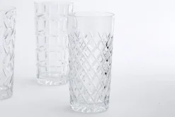 Clearance Flamant Bogart, Hoog Glas, Handgeslepen, Set Van 6