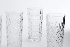 Clearance Flamant Bogart, Hoog Glas, Handgeslepen, Set Van 6