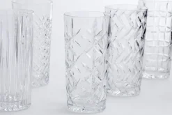 Clearance Flamant Bogart, Hoog Glas, Handgeslepen, Set Van 6
