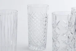 Clearance Flamant Bogart, Hoog Glas, Handgeslepen, Set Van 6