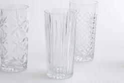 Clearance Flamant Bogart, Hoog Glas, Handgeslepen, Set Van 6