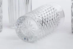 Clearance Flamant Bogart, Hoog Glas, Handgeslepen, Set Van 6