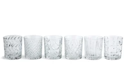 Online Flamant Bogart, Whiskyglas, Handgeslepen, Set Van 6