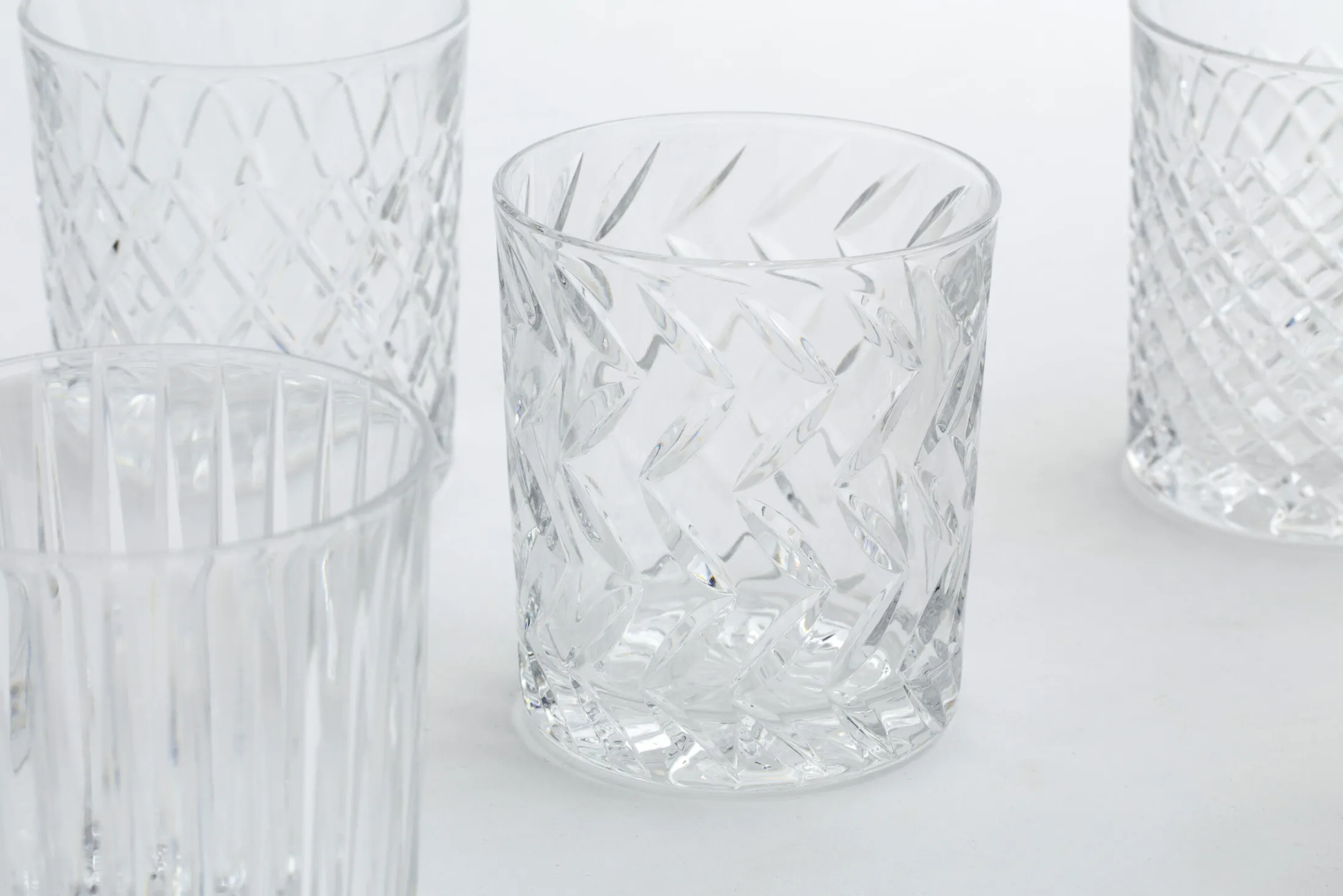 Online Flamant Bogart, Whiskyglas, Handgeslepen, Set Van 6