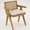 Discount Flamant Bruno, Fauteuil, Eiken, Riet, Met Kussen
