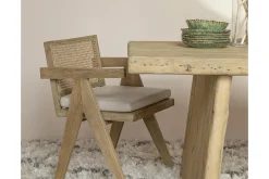 Discount Flamant Bruno, Fauteuil, Eiken, Riet, Met Kussen