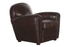 Discount Flamant Burnham, Club Fauteuil, Donkerbruin, Leer