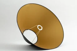 Clearance Flamant Circum, Lampenkap, Zwart En Goud, Conisch, 55 Cm