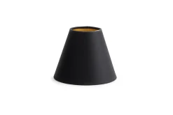 Sale Flamant Clips, Lampenkap, Zwart En Goud, Conisch, 14 Cm