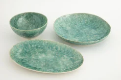 Clearance Flamant Cresta, Serveerschaal, Keramiek, Turkoois, Rond, 24Cm