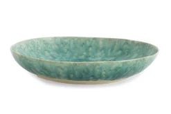 Outlet Flamant Cresta, Serveerschaal, Keramiek, Turkoois, Rond, 37 Cm