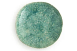 Outlet Flamant Cresta, Serveerschaal, Keramiek, Turkoois, Rond, 37 Cm