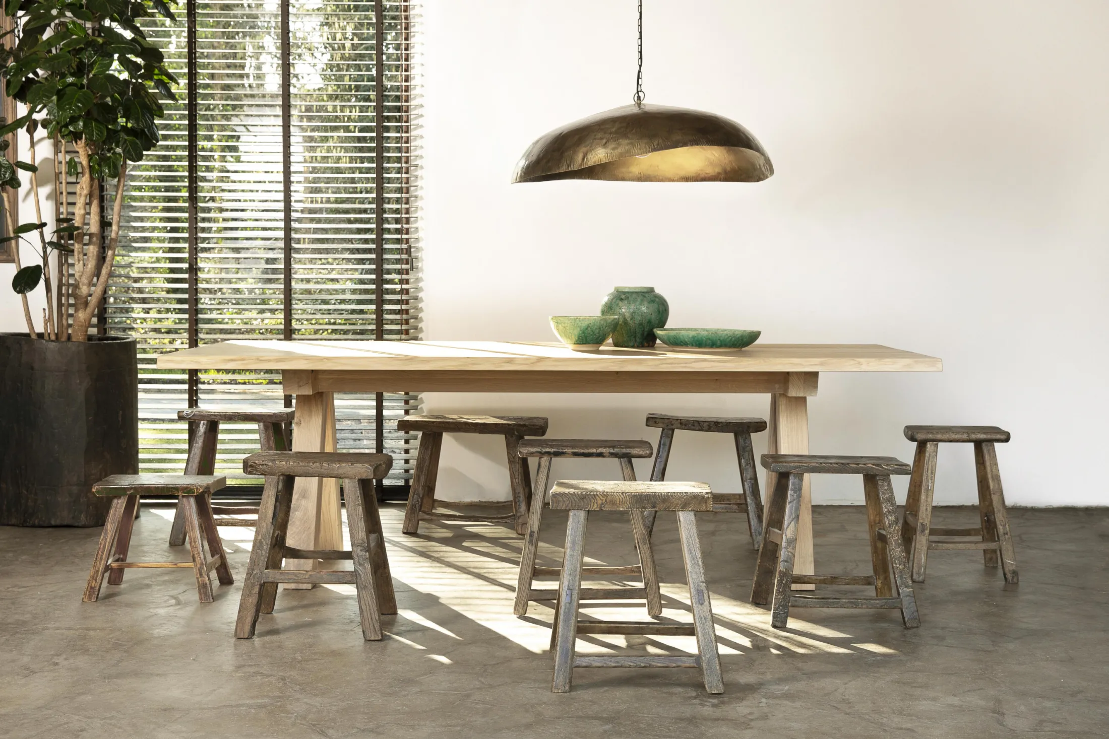 Outlet Flamant Cresta, Serveerschaal, Keramiek, Turkoois, Rond, 37 Cm