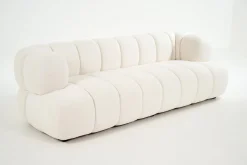 Hot Flamant Dallas, Bank, Wit, Boucle, 3-Zitsbank