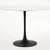 Discount Flamant Fano, Eettafel, Rond, Wit Marmer