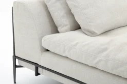 New Flamant Floria, Fauteuil, Natuurlijk Linnen En Zwart Metaal