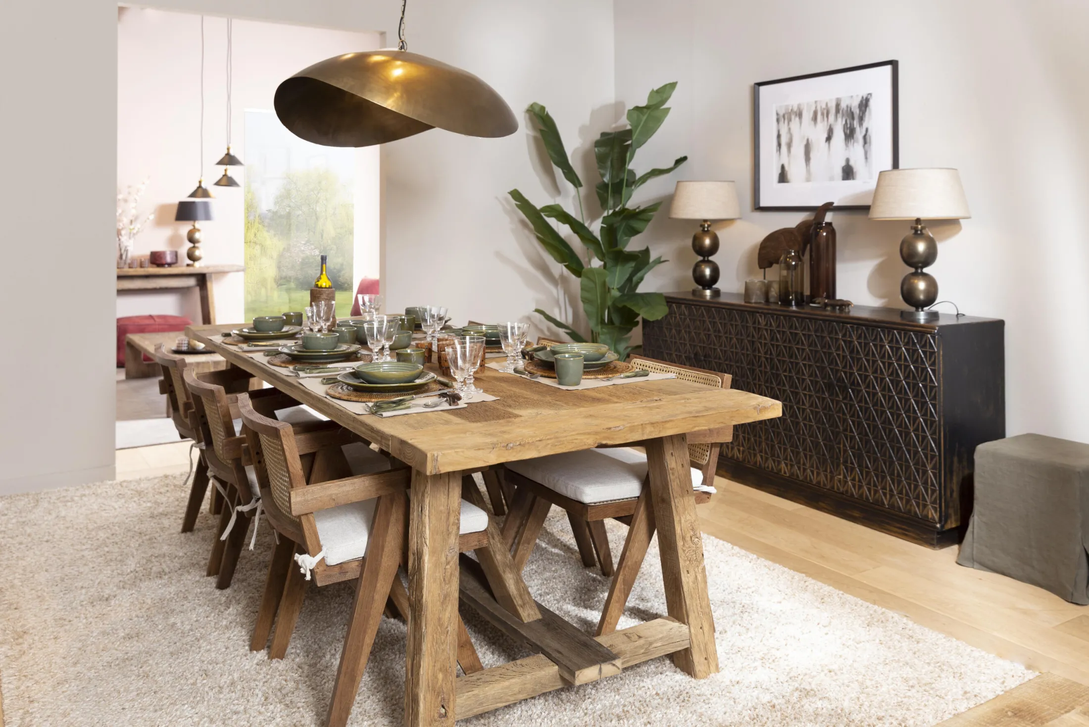 Best Flamant Jeffrey, Eettafel, Oud Eiken, 300 Cm