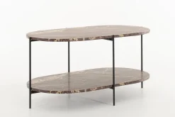 Hot Flamant Karina, Salontafel, Marmer En Metaal, Rood