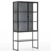 Sale Flamant Laurance, Vitrinekast, Zwart, Metaal, 2 Deuren