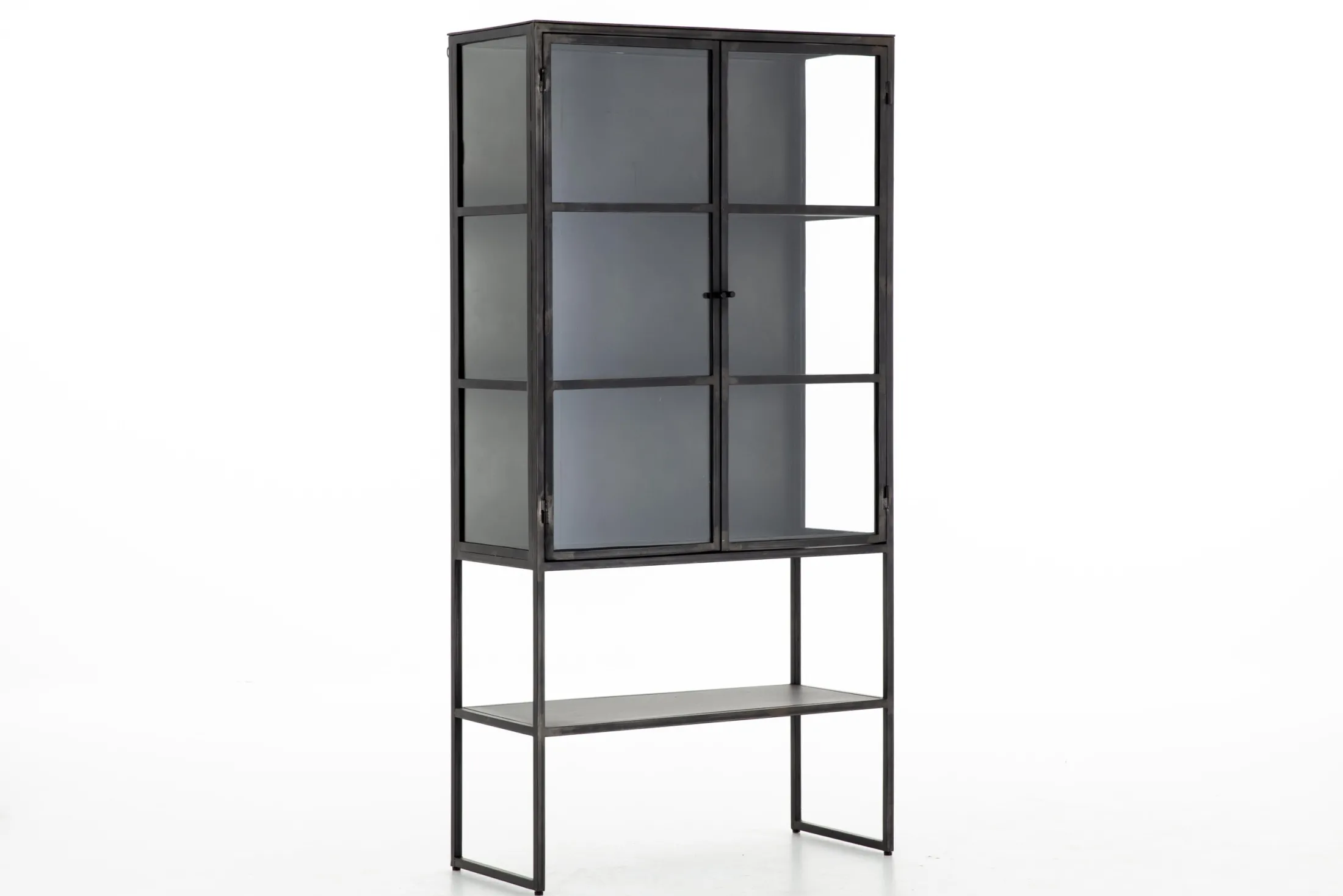 Sale Flamant Laurance, Vitrinekast, Zwart, Metaal, 2 Deuren