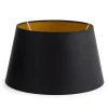 Outlet Flamant Lindro, Lampenkap, Zwart En Goud, Cilinder, 30 Cm