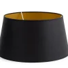 Online Flamant Lindro, Lampenkap, Zwart En Goud, Cilinder, 35 Cm