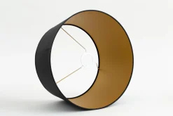 Online Flamant Lindro, Lampenkap, Zwart En Goud, Cilinder, 35 Cm