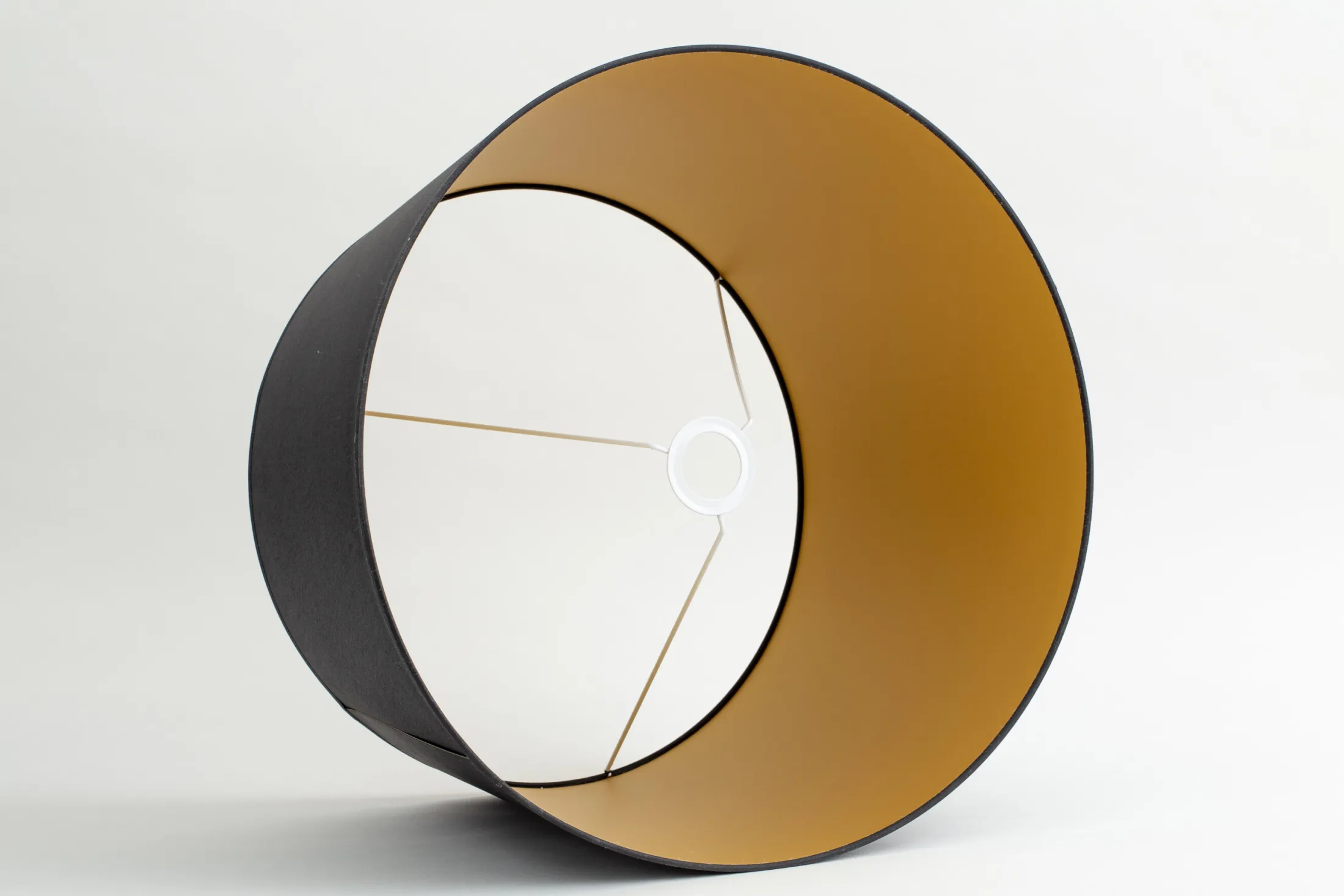 Sale Flamant Lindro, Lampenkap, Zwart En Goud, Cilinder, 50 Cm