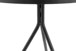 Hot Flamant Madison, Bijzettafel, Eiken En Metaal, Rond, 45 Cm, Donkerbruin
