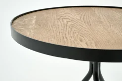 Online Flamant Madison, Bijzettafel, Eiken En Metaal, Rond, 45 Cm, Lichtbruin