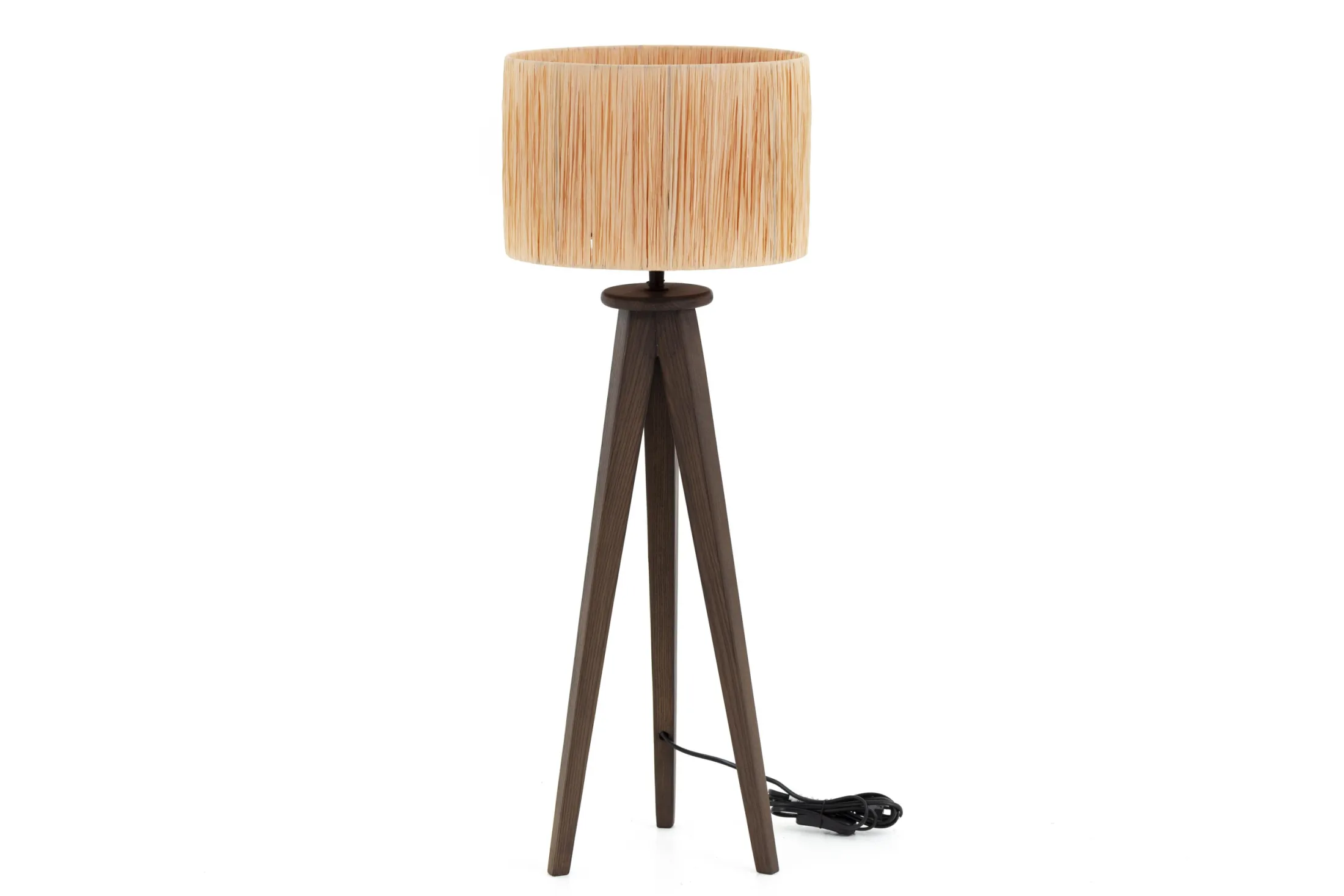 Best Flamant Maeve, Tafellamp Met Kap, Hout En Raffia