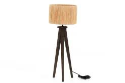 Best Flamant Maeve, Tafellamp Met Kap, Hout En Raffia